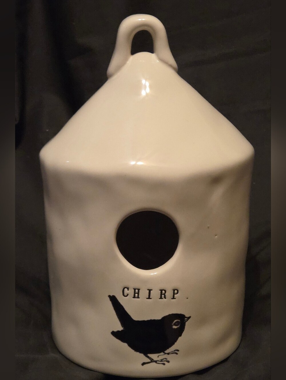 Rae Dunn "Chirp" Birdhouse Artisan Collection by Magenta 8x5"